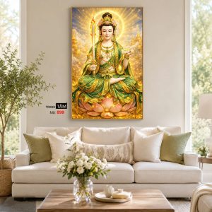 Văn Thù Sư Lợi Bồ Tát | Tranh hộp đèn cao cấp | Mã tranh 899 | Tranh TÂM - Ảnh 4