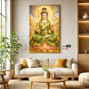 Văn Thù Sư Lợi Bồ Tát | Tranh hộp đèn cao cấp | Mã tranh 899 | Tranh TÂM - Ảnh 3