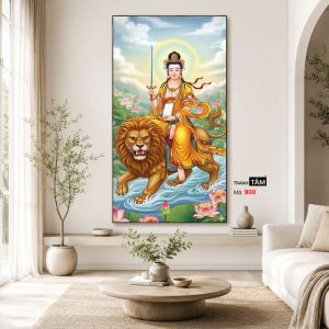 Văn Thù Sư Lợi Bồ Tát | Tranh hộp đèn cao cấp | Mã tranh 900 | Tranh TÂM - Ảnh 3