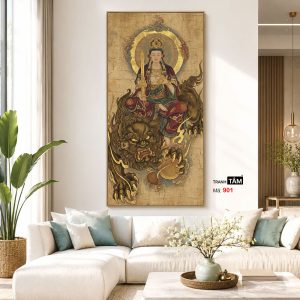 Văn Thù Sư Lợi Bồ Tát | Tranh hộp đèn cao cấp | Mã tranh 901 | Tranh TÂM - Ảnh 5