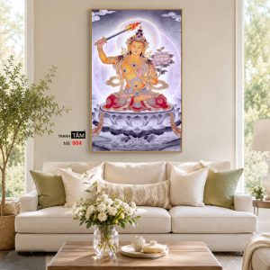 Văn Thù Sư Lợi Bồ Tát | Tranh hộp đèn cao cấp | Mã tranh 904 | Tranh TÂM - Ảnh 4