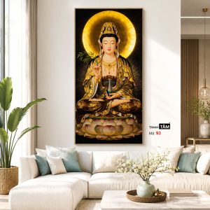 Quán Thế Âm Bồ Tát | Tranh hộp đèn cao cấp | Mã tranh 93 | Tranh TÂM - Ảnh 5