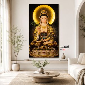 Quán Thế Âm Bồ Tát | Tranh hộp đèn cao cấp | Mã tranh 93 | Tranh TÂM - Ảnh 4
