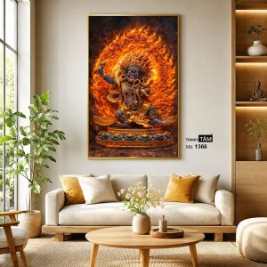 Bất Động Minh Vương | Tranh hộp đèn cao cấp | Mã tranh 1366 | Tranh TÂM - Ảnh 3