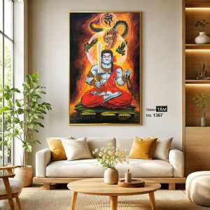 Bất Động Minh Vương | Tranh hộp đèn cao cấp | Mã tranh 1367 | Tranh TÂM - Ảnh 3