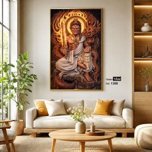Bất Động Minh Vương | Tranh hộp đèn cao cấp | Mã tranh 1368 | Tranh TÂM - Ảnh 3