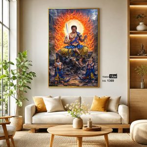 Bất Động Minh Vương | Tranh hộp đèn cao cấp | Mã tranh 1369 | Tranh TÂM - Ảnh 3
