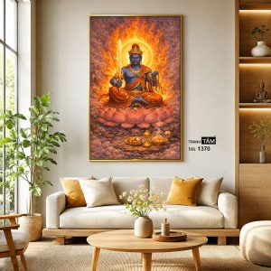 Bất Động Minh Vương | Tranh hộp đèn cao cấp | Mã tranh 1370 | Tranh TÂM - Ảnh 3