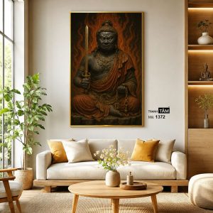 Bất Động Minh Vương | Tranh hộp đèn cao cấp | Mã tranh 1372 | Tranh TÂM - Ảnh 3