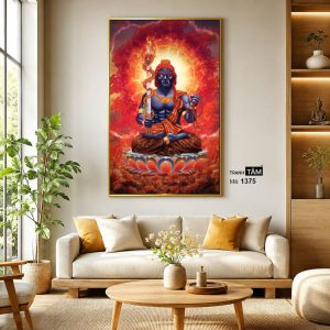 Bất Động Minh Vương | Tranh hộp đèn cao cấp | Mã tranh 1375 | Tranh TÂM - Ảnh 3