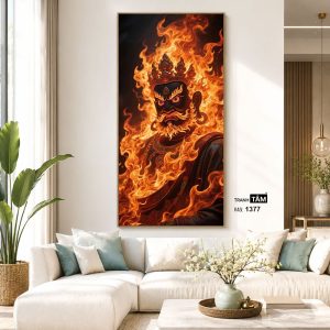 Bất Động Minh Vương | Tranh hộp đèn cao cấp | Mã tranh 1377 | Tranh TÂM - Ảnh 5