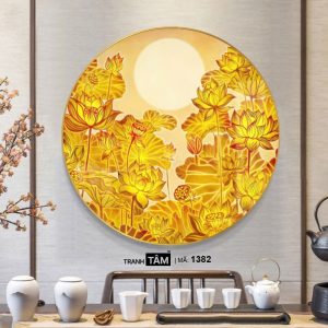 Alternative view of Hoa Sen | Tranh hộp đèn cao cấp | Mã tranh 1382 | Tranh TÂM