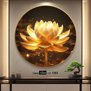 Hoa Sen | Tranh hộp đèn cao cấp | Mã tranh 1383 | Tranh TÂM - Ảnh 4