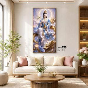 Quán Thế Âm Bồ Tát | Tranh hộp đèn cao cấp | Mã tranh 1393 | Tranh TÂM - Ảnh 3