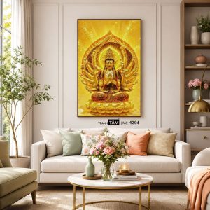 Chuẩn Đề Bồ Tát | Tranh hộp đèn cao cấp | Mã tranh 1394 | Tranh TÂM - Ảnh 5