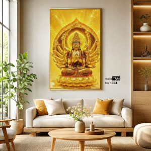 Chuẩn Đề Bồ Tát | Tranh hộp đèn cao cấp | Mã tranh 1394 | Tranh TÂM - Ảnh 3