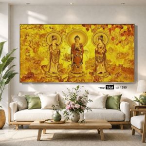Tây Phương Tam Thánh | Tranh hộp đèn cao cấp | Mã tranh 1395  | Tranh TÂM - Ảnh 5