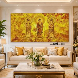 Tây Phương Tam Thánh | Tranh hộp đèn cao cấp | Mã tranh 1395  | Tranh TÂM - Ảnh 3