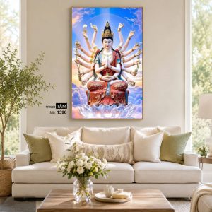 Chuẩn Đề Bồ Tát | Tranh hộp đèn cao cấp | Mã tranh 1396 | Tranh TÂM - Ảnh 4