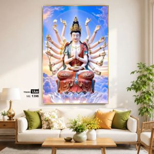 Alternative view of Chuẩn Đề Bồ Tát | Tranh hộp đèn cao cấp | Mã tranh 1396 | Tranh TÂM