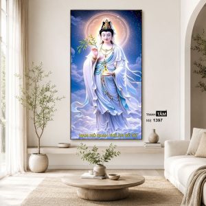 Quán Thế Âm Bồ Tát | Tranh hộp đèn cao cấp | Mã tranh 1397 | Tranh TÂM - Ảnh 4