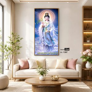 Quán Thế Âm Bồ Tát | Tranh hộp đèn cao cấp | Mã tranh 1397 | Tranh TÂM - Ảnh 3
