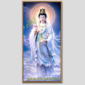 Quán Thế Âm Bồ Tát | Tranh hộp đèn cao cấp | Mã tranh 1397 | Tranh TÂM