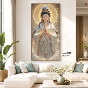 Quán Thế Âm Bồ Tát | Tranh hộp đèn cao cấp | Mã tranh 1398 | Tranh TÂM - Ảnh 5