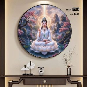 Quán Thế Âm Bồ Tát | Tranh hộp đèn cao cấp | Mã tranh 1400 | Tranh TÂM - Ảnh 5