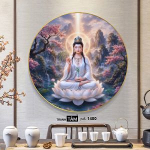 Alternative view of Quán Thế Âm Bồ Tát | Tranh hộp đèn cao cấp | Mã tranh 1400 | Tranh TÂM