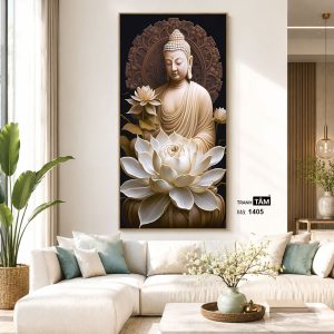 Phật Thích Ca Mâu Ni | Tranh hộp đèn cao cấp | Mã tranh 1405 | Tranh TÂM - Ảnh 5