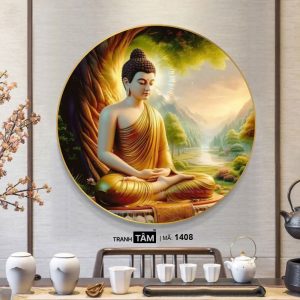 Alternative view of Phật Thích Ca Mâu Ni | Tranh hộp đèn cao cấp | Mã tranh 1408 | Tranh TÂM
