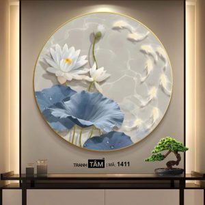 Hoa Sen | Tranh hộp đèn cao cấp | Mã tranh 1411 | Tranh TÂM - Ảnh 4