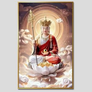 Địa Tạng Vương Bồ Tát | Tranh hộp đèn cao cấp | Mã tranh 1413 | Tranh TÂM
