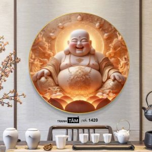 Alternative view of Phật Di Lặc | Tranh hộp đèn cao cấp | Mã tranh 1420 | Tranh TÂM