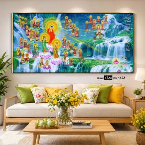 Alternative view of Tây phương tiếp dẫn | Tranh hộp đèn cao cấp | Mã tranh 1422 | Tranh TÂM