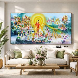 Tây phương tiếp dẫn | Tranh hộp đèn cao cấp | Mã tranh 1423 | Tranh TÂM - Ảnh 5