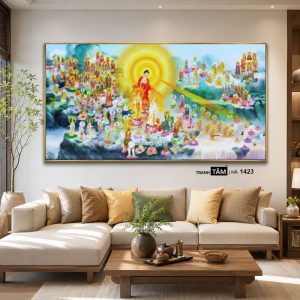 Tây phương tiếp dẫn | Tranh hộp đèn cao cấp | Mã tranh 1423 | Tranh TÂM - Ảnh 4
