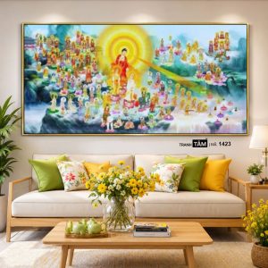 Alternative view of Tây phương tiếp dẫn | Tranh hộp đèn cao cấp | Mã tranh 1423 | Tranh TÂM