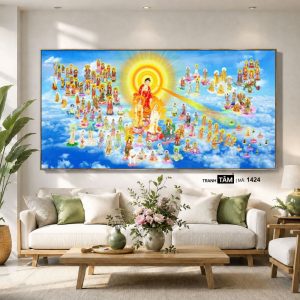 Tây phương tiếp dẫn | Tranh hộp đèn cao cấp | Mã tranh 1424 | Tranh TÂM - Ảnh 5