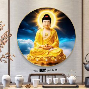 Alternative view of Phật A Di Đà | Tranh hộp đèn cao cấp | Mã tranh 1425 | Tranh TÂM