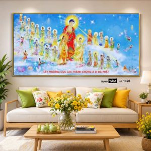 Alternative view of Tây phương tiếp dẫn | Tranh hộp đèn cao cấp | Mã tranh 1426 | Tranh TÂM
