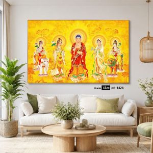 Tây Phương Tam Thánh | Tranh hộp đèn cao cấp | Mã tranh 1428 | Tranh TÂM - Ảnh 4