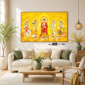 Tây Phương Tam Thánh | Tranh hộp đèn cao cấp | Mã tranh 1428 | Tranh TÂM - Ảnh 3