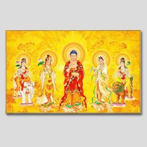 Tây Phương Tam Thánh | Tranh hộp đèn cao cấp | Mã tranh 1428 | Tranh TÂM