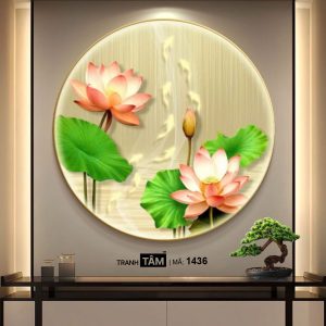 Hoa Sen | Tranh hộp đèn cao cấp | Mã tranh 1436 | Tranh TÂM - Ảnh 4