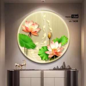 Hoa Sen | Tranh hộp đèn cao cấp | Mã tranh 1436 | Tranh TÂM - Ảnh 3