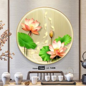Alternative view of Hoa Sen | Tranh hộp đèn cao cấp | Mã tranh 1436 | Tranh TÂM