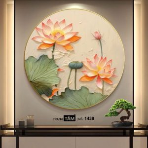 Hoa Sen | Tranh hộp đèn cao cấp | Mã tranh 1439 | Tranh TÂM - Ảnh 4