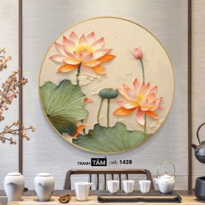 Alternative view of Hoa Sen | Tranh hộp đèn cao cấp | Mã tranh 1439 | Tranh TÂM